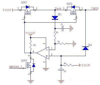 USB VBUS短路保護(hù)電路