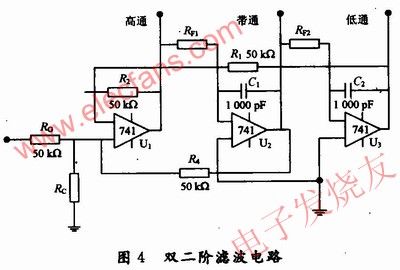 雙二階環(huán)濾波電路 www.delux-kingway.cn