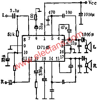 D7145雙通道音頻功率放大電路的應(yīng)用  www.delux-kingway.cn