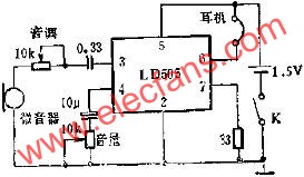 LD505在助聽器中的應(yīng)用電路圖  www.delux-kingway.cn