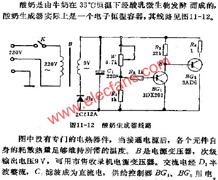 酸奶生成器電路  www.delux-kingway.cn