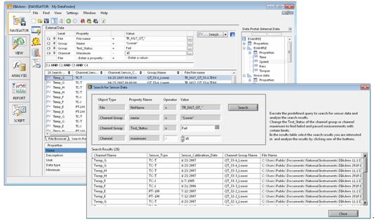 NIDataFinder可以與DIAdem和LabVIEW無縫結(jié)合