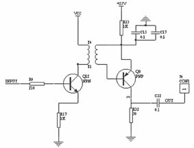 參考脈沖與延遲脈沖輸出放大電路