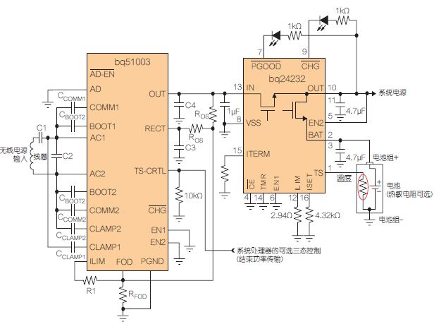 適合低功耗應(yīng)用的無線電源接收器（帶電池充電器）