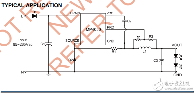 mp4050,led,驅(qū)動器mp4050非隔離高亮度LED驅(qū)動器