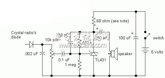 晶體電臺音頻放大電路