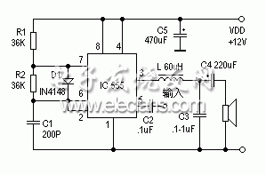 555構(gòu)成的D類放大器電路