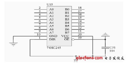 74HC245驅(qū)動電路