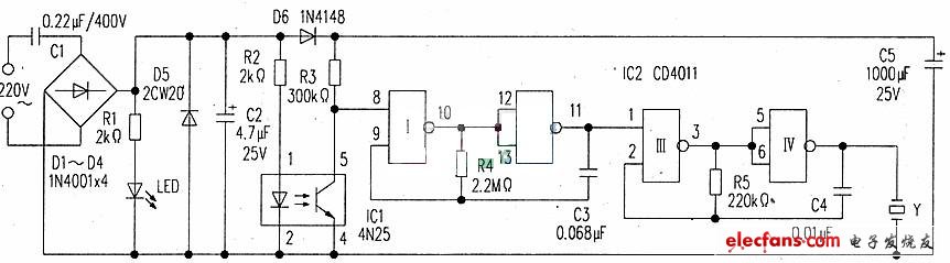 無源停電報警器電路