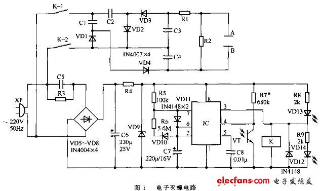 電子滅蟑電路