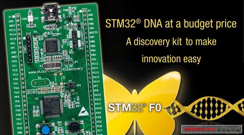 意法半導體量產STM32 F0系列入門級MCU