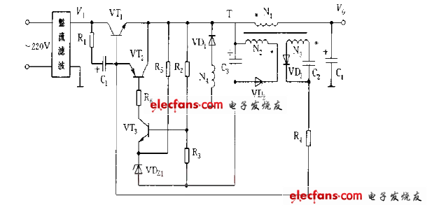 串聯(lián)型開關電源電路