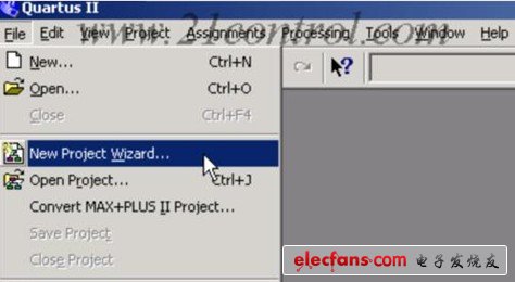 運(yùn)行QuatrusII軟件（以下簡稱Q2），建立工程，F(xiàn)ileàNew Project Wizad