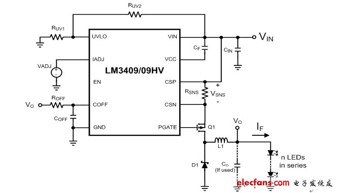 LM3409/09HV降壓LED驅動器