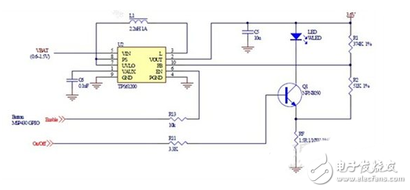 MSP430在單電池供電的LED照明中的應(yīng)用電路