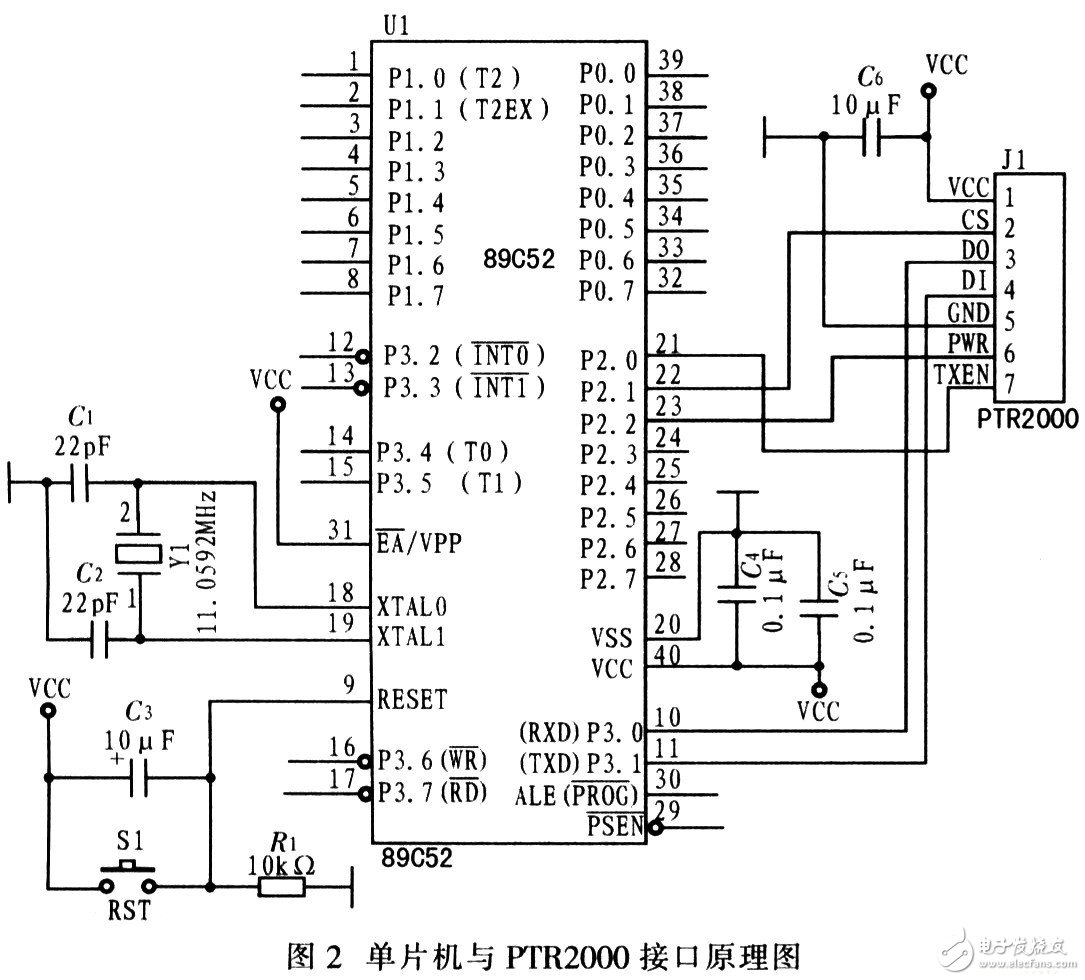 基于AT89C52單片機近距離無線通信系統(tǒng)電路設計 