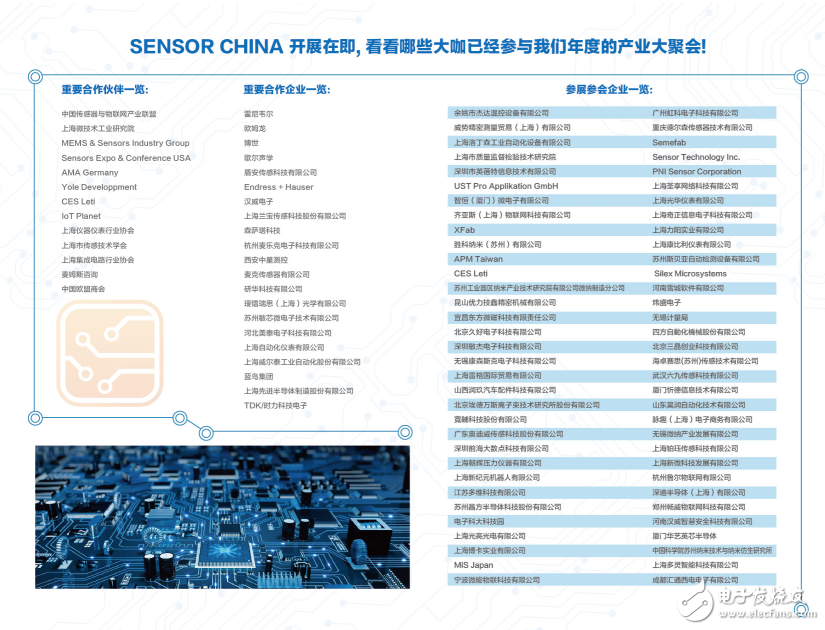 圖3：SENSOR CHINA參展參會、合作企業(yè)一覽表