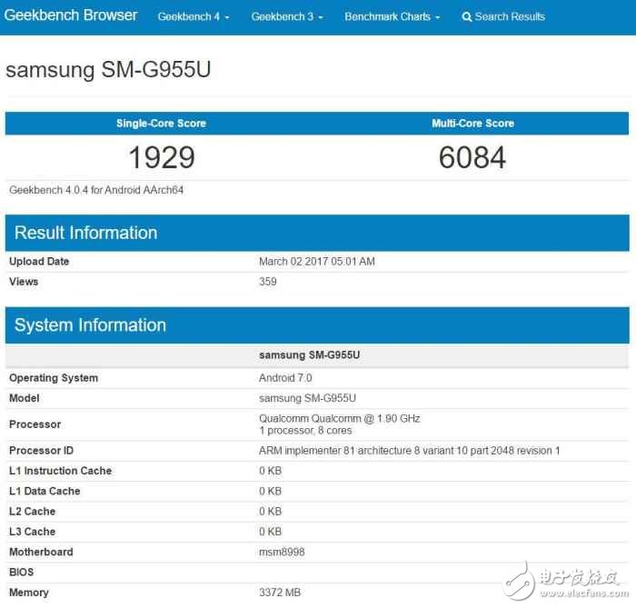 三星S8 Plus跑分信息曝光 單核僅小幅領先蘋果老將iphone6