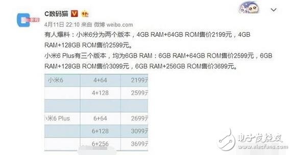 小米6最新消息：小米64月19日正式發(fā)布，小米6全系價(jià)格泄露？1999元就甭想了