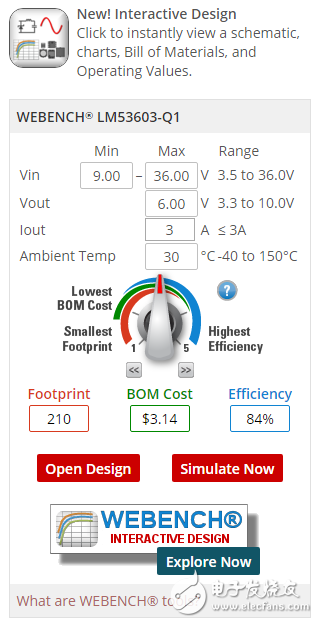 具有比較特性的全新 WEBENCH 交互式產(chǎn)品文件夾