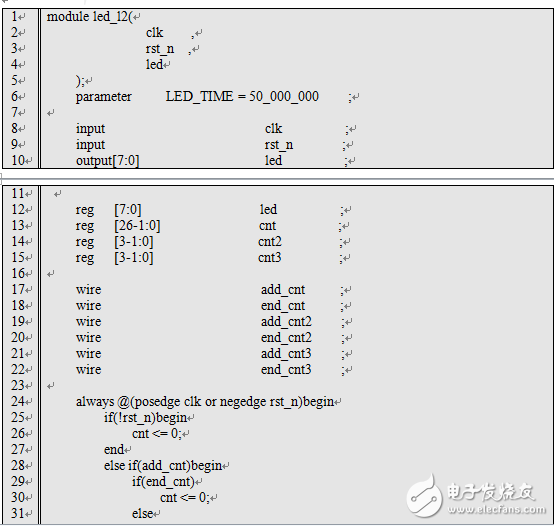 基于Verilog FPGA 流水燈設(shè)計(jì)