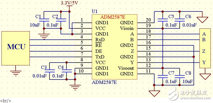 adm2587e引腳功能介紹_adm2587e外圍電路分析 