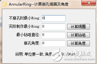 PCB崩孔錫圈及角度計(jì)算工具AnnularRing 1.0版免費(fèi)下載