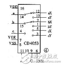 模擬開(kāi)關(guān)CD4053在單片機(jī)中的應(yīng)用