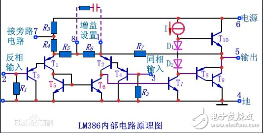 音頻功率放大器LM386引腳圖及功能_工作原理_電氣參數(shù)及應(yīng)用電路圖