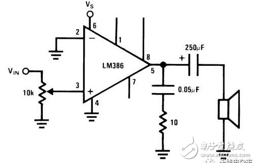 音頻功率放大器LM386引腳圖及功能_工作原理_電氣參數(shù)及應用電路圖