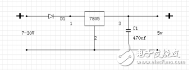 在7805穩(wěn)壓電路中電容該如何選擇？