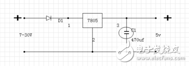 在7805穩(wěn)壓電路中電容該如何選擇？