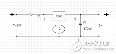 在7805穩(wěn)壓電路中電容該如何選擇？