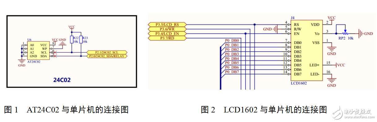 I2C總線EEPROM AT24C02與LCD1602的液晶屏顯示方案含源代碼程序