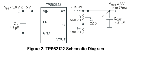 如何使用TPS62122從高電壓輸入供電MSP430