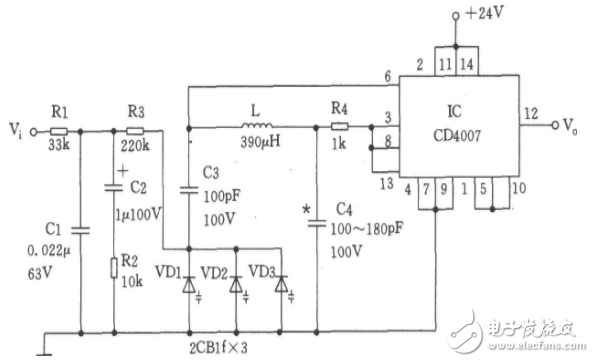 cd4007中文資料匯總（cd4007引腳圖及功能_特性及應(yīng)用電路）