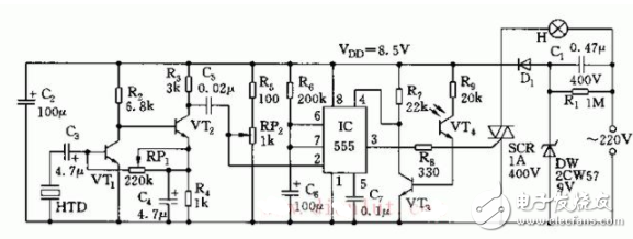 聲光控制電路圖大全（聲光控節(jié)能燈/延時節(jié)電燈/聲光控樓梯延遲開關電路）